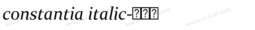 constantia italic字体转换